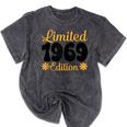 Limited 1969 Edition Retro Nostalgia Art Mineral Wash Tshirts Mineral Black