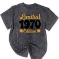 Limited 1970 Edition Retro Vintage 70s Nostalgia Premium Mineral Wash Tshirts Mineral Black