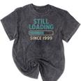 Still Loading Since 1999 Retro Tech Nostalgia Mineral Wash Tshirts Mineral Black
