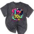 I Love The 70s Vintage Cassette Roller Vinyl Nostalgia 70s Mineral Wash Tshirts Mineral Black