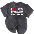 I Love My Introvert Boyfriend I Heart My Introvert BF Mineral Wash Tshirts Mineral Black I Love My Introvert Boyfriend I Heart My Introvert BF Mineral Wash Tshirts Mineral Black