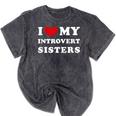 I Love My Introvert Sisters I Heart My Introvert Sisters Mineral Wash Tshirts Mineral Black I Love My Introvert Sisters I Heart My Introvert Sisters Mineral Wash Tshirts Mineral Black