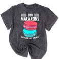 Macaroons Dessert Antisocial Introvert Pastries Food Lover Mineral Wash Tshirts Mineral Black