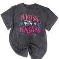Mama With A Masters Degree Mom Graduation Mother's Day Mineral Wash Tshirts Mineral Black