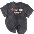 Massage Therapist Therapy LMT Masseuse Graduation Christmas Mineral Wash Tshirts Mineral Black