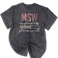 Master Social Worker MSW Graduation Social Work Student Mineral Wash Tshirts Mineral Black
