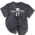 Mastered It Masters Graduation Cool Distressed Mineral Wash Tshirts Mineral Black