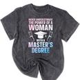 Masters Degree Graduation Art For Women Girls Masters Degree Mineral Wash Tshirts Mineral Black