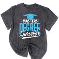 Master's Degree Graduation Masters Degree Survivor Mineral Wash Tshirts Mineral Black