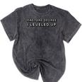 Masters Degree I Leveled Up Graduation T-Shirt Mineral Wash Tshirts Mineral Black