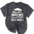 Master's Graduation Shirt For Women With Masters Degree Mineral Wash Tshirts Mineral Black