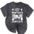 Master's Level Complete College Graduation Mineral Wash Tshirts Mineral Black