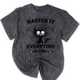 Masters Mastered It Graduate Master Degree Graduation Mineral Wash Tshirts Mineral Black