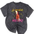 By Any Means Necessary Graduation HBCU Educated Girl Mineral Wash Tshirts Mineral Black