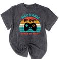 Mechanic Birthday For Graduation Or Christmas Mineral Wash Tshirts Mineral Black