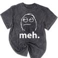 Meh Shirt Teacher Idea College Geek Graduation Tshirt Mineral Wash Tshirts Mineral Black