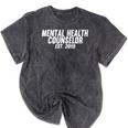 Mental Health Counselor Graduation Mineral Wash Tshirts Mineral Black