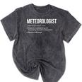 Meteorology Graduation Weather Expert Mineral Wash Tshirts Mineral Black