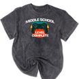 Middle School Graduation Gaming Vintage Level Complete Mineral Wash Tshirts Mineral Black