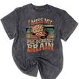 I Miss My Pre-Internet Brain Digital Nostalgia Retro Mineral Wash Tshirts Mineral Black