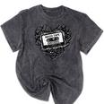 Mixed Tape Emotions Music Lover Nostalgia Quote Mineral Wash Tshirts Mineral Black