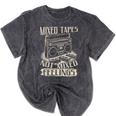 Mixed Tapes Not Feelings Nostalgia Retro Cassette Tape Mineral Wash Tshirts Mineral Black
