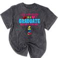 My Mommy Is A Graduate Proud Son Daughter T-Shirt Graduation Mineral Wash Tshirts Mineral Black