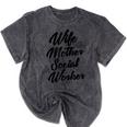 MSW Mom Graduation T-Shirt Social Worker Wife Mother Mineral Wash Tshirts Mineral Black