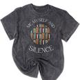 Me Myself And Silence Sarcastic Reading Books Introvert Top Mineral Wash Tshirts Mineral Black