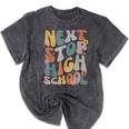 Next Stop High School Middle School Graduation Last Day Mineral Wash Tshirts Mineral Black