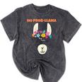 No Prob Llama Birthday Graduation Women Kids Girls Mineral Wash Tshirts Mineral Black