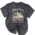 North Pole Tree Farm Merry Christmas Holiday Scene Nostalgia Mineral Wash Tshirts Mineral Black North Pole Tree Farm Merry Christmas Holiday Scene Nostalgia Mineral Wash Tshirts Mineral Black
