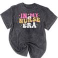 In My Nurse Era Nursing School Graduation Women Mineral Wash Tshirts Mineral Black