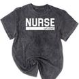 Nurse Est 2018 Nursing Graduation T Shirt Mineral Wash Tshirts Mineral Black