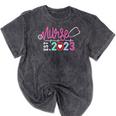 Nurse Graduation RN Nursing School Nurse Established 2023 Mineral Wash Tshirts Mineral Black