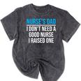 Nurse's Dad Father Nursing School Graduation Mineral Wash Tshirts Mineral Black