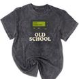Old School 90s Pager Retro Nostalgia Vintage Tech Gen Mineral Wash Tshirts Mineral Black