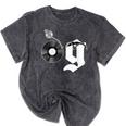 Old School Dad OG Hip Hop Head Vinyl Retro 80s90s Nostalgia Mineral Wash Tshirts Mineral Black
