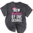 One Degree Hotter Class Of 2018 Graduation T-Shirt Mineral Wash Tshirts Mineral Black