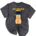 Orange Tabby Cat Graduation Distressed Shirt For Grads For Men Women Girls Kids Mineral Wash Tshirts Mineral Black