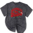 Overstimulated But Festive – Christmas Introvert Humor Mineral Wash Tshirts Mineral Black