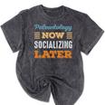 Paleontology Now Minimal Socializing Introvert Vintage Mineral Wash Tshirts Mineral Black