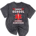Paramedic School Graduation Shirt Survivor Mineral Wash Tshirts Mineral Black