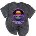 Be Patient With Me I'm From The 1900s Synthwave Mineral Wash Tshirts Mineral Black