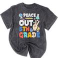 Peace Out 5th Grade Fifth Grade Graduation T-Shirt Mineral Wash Tshirts Mineral Black