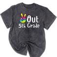 Peace Out 5th Grade Tie Dye Graduation Class Of 2026 Mineral Wash Tshirts Mineral Black