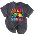 Peace Out 5th Grade Tie Dye Graduation Last Day Of School Mineral Wash Tshirts Mineral Black