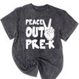 Peace Out Pre-K Great Class Of 2019 Graduation T-Shirt Mineral Wash Tshirts Mineral Black