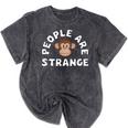 People Are Strange Monkey Introvert People Hater Mineral Wash Tshirts Mineral Black