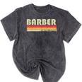 Personal Christmas Retro Vintage Graduation BARBER Job Title Profession Birthday Worker Idea Mineral Wash Tshirts Mineral Black